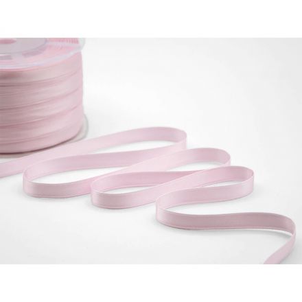 Baby pink double satin ribbon 10 mm